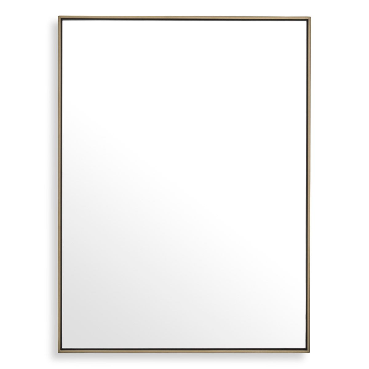 Mirror Redondo S brushed brass finish