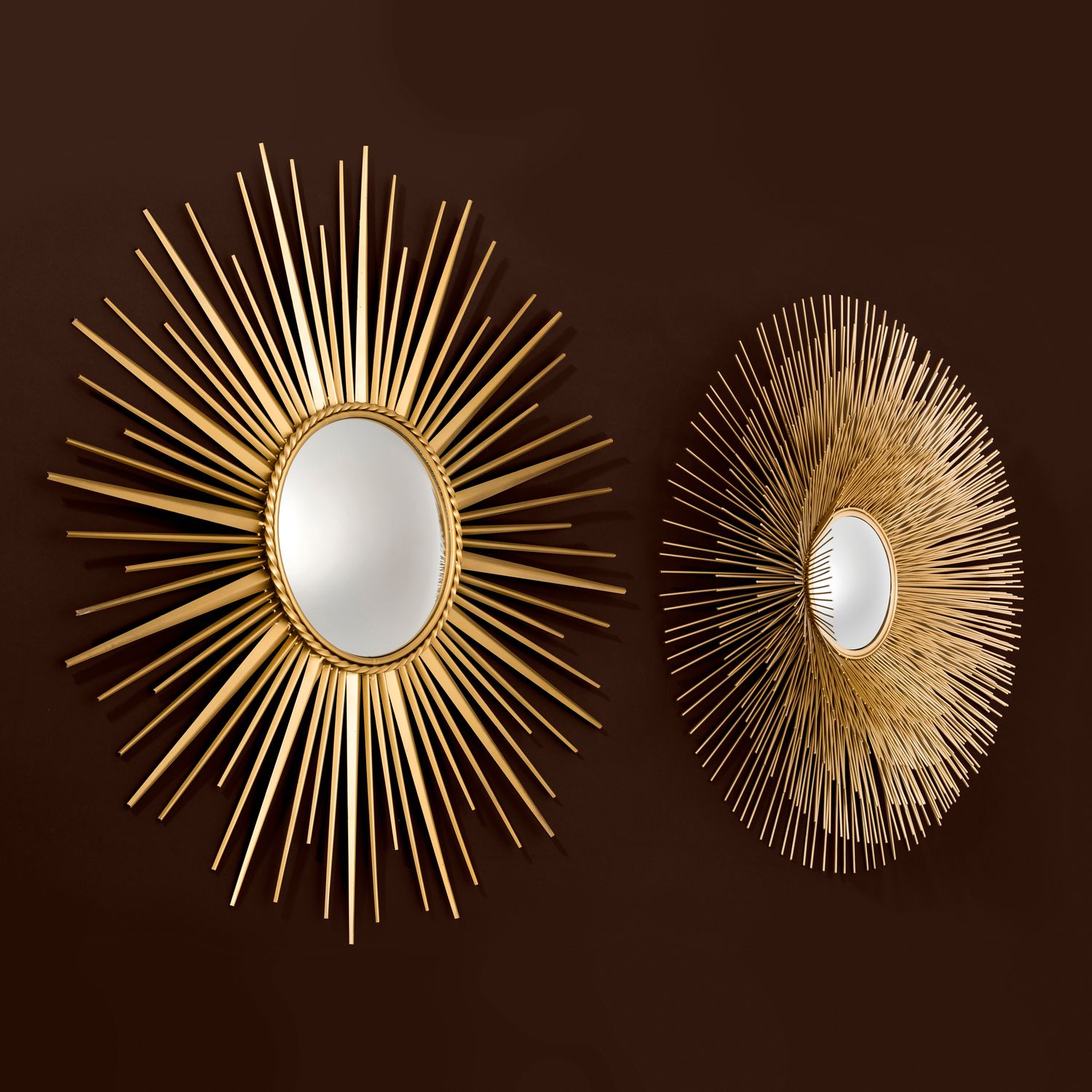 Mirror Helios vintage brass finish