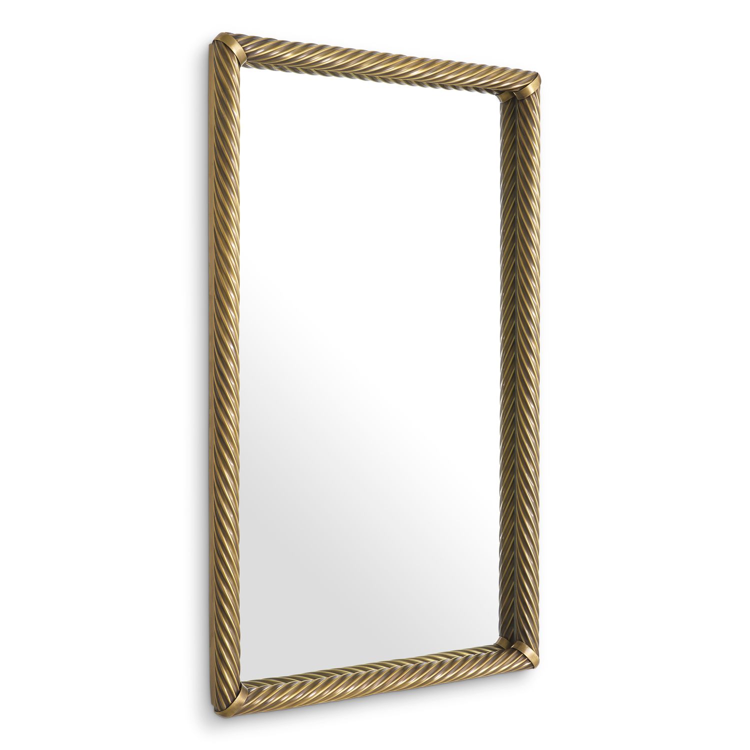 Mirror Salvi rectangular vintage brass finish