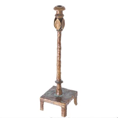 Candle Holder Santoro L vintage brass finish