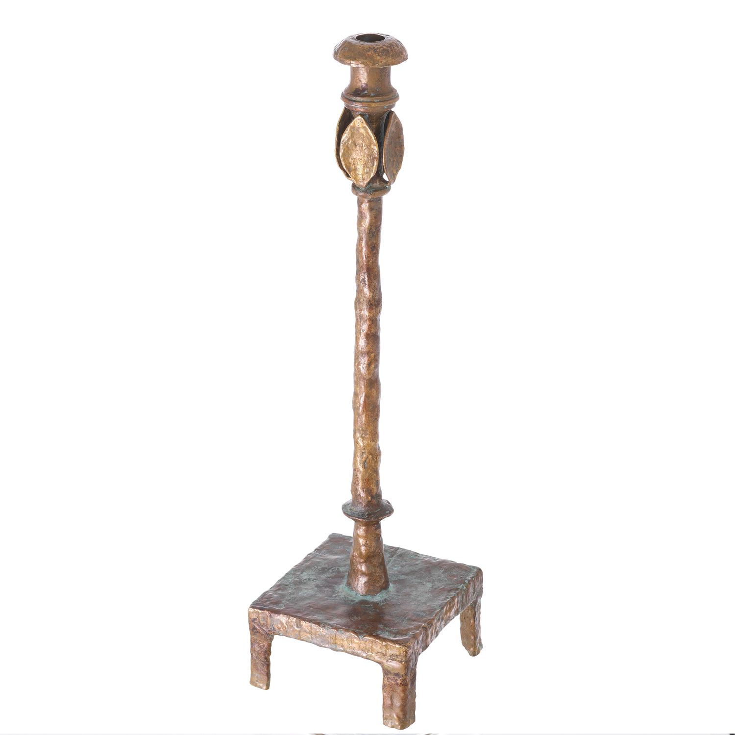Candle Holder Santoro L vintage brass finish