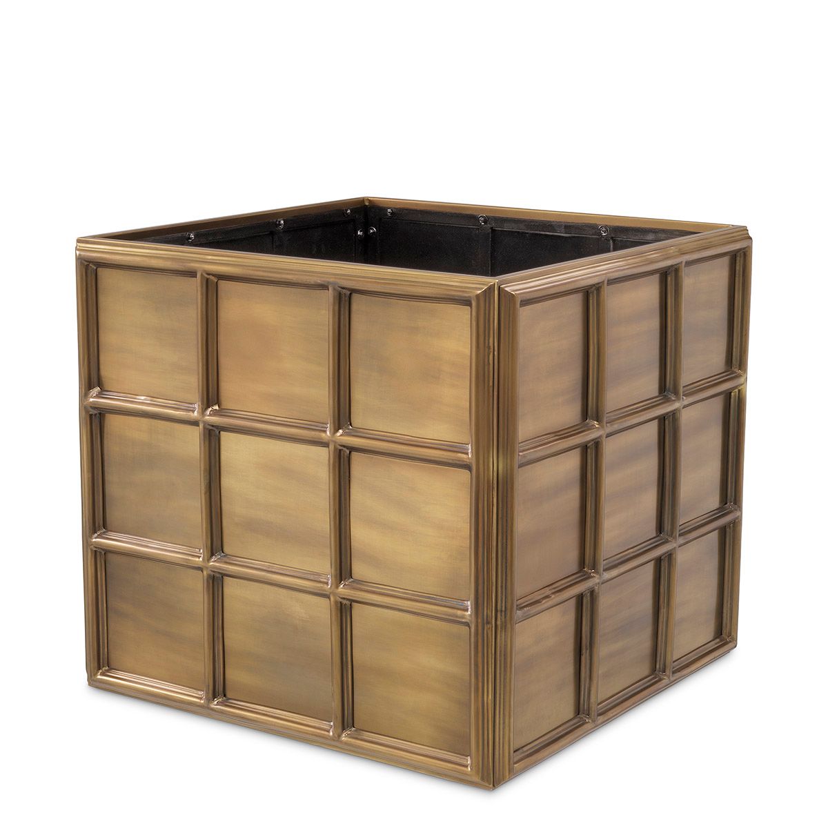 Planter Grid M vintage brass finish