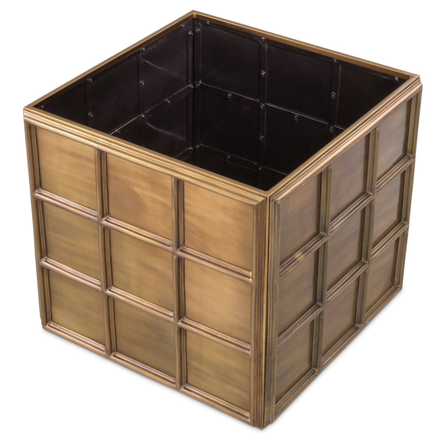 Planter Grid M vintage brass finish