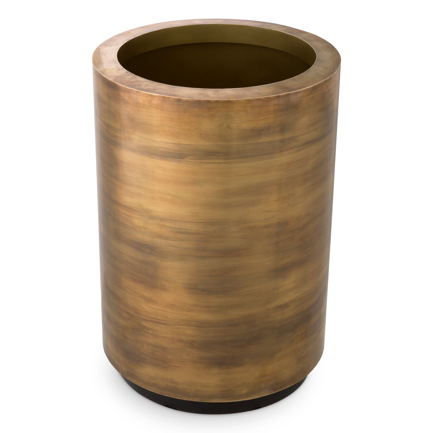 Planter Jasper round high vintage brass finish round ø 70 x H. 100 cm