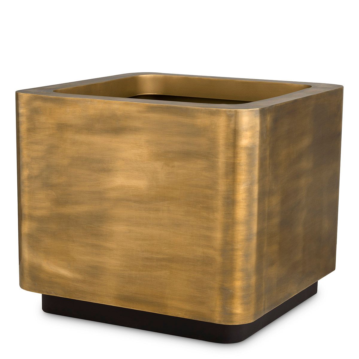 Planter Jasper square M vintage brass finish 70 x 70 x H. 60 cm
