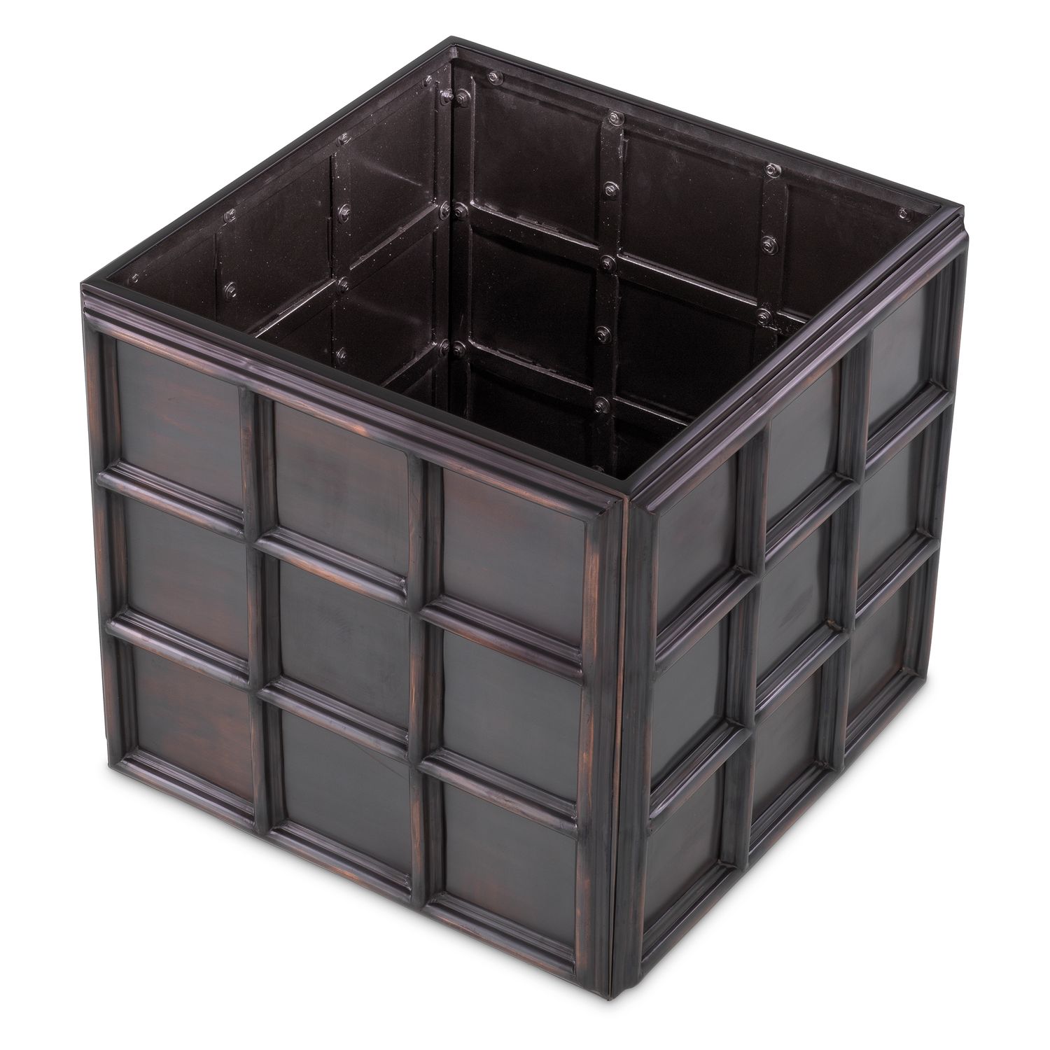 Planter Grid S antique bronze finish