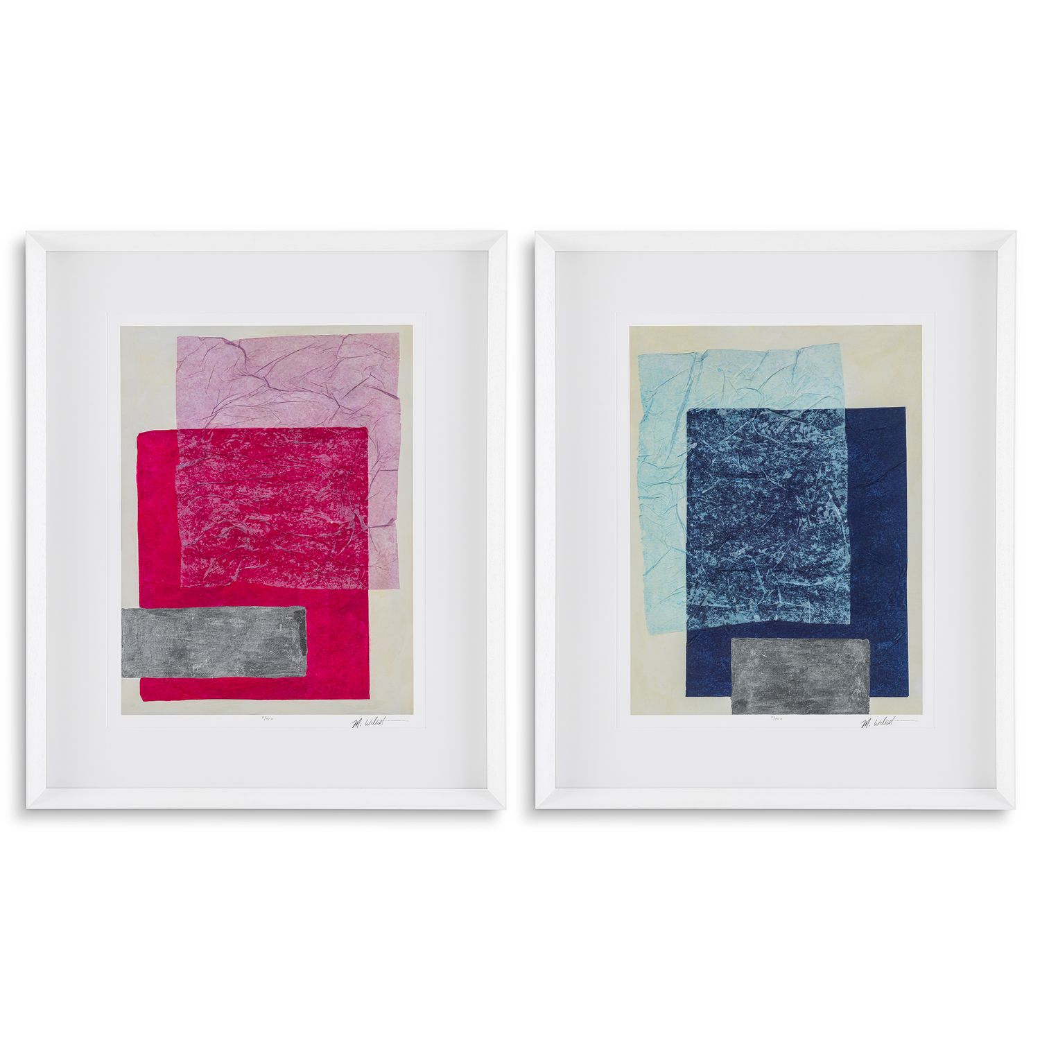 Prints Paper Colorfields by Michael Willett set of 2