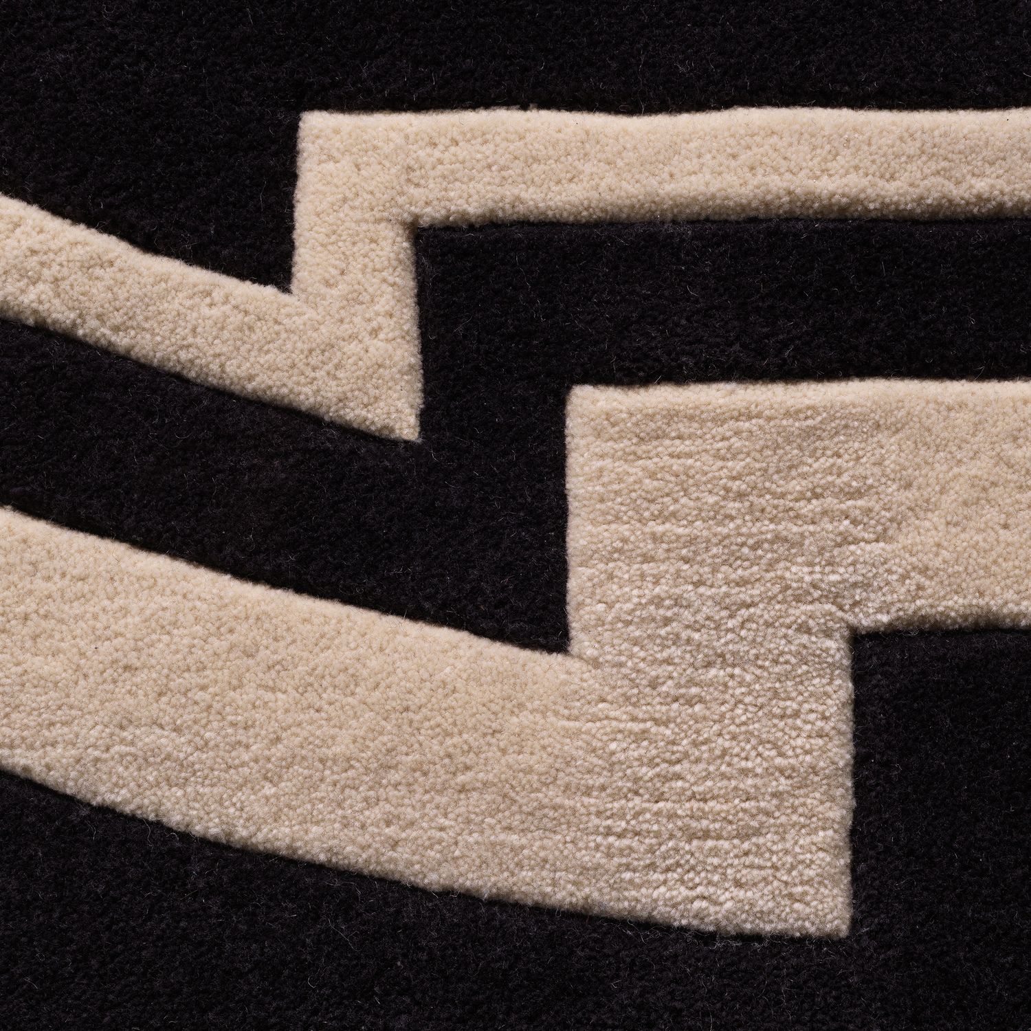 Rug Palazzo ø 280 cm black &amp; off-white