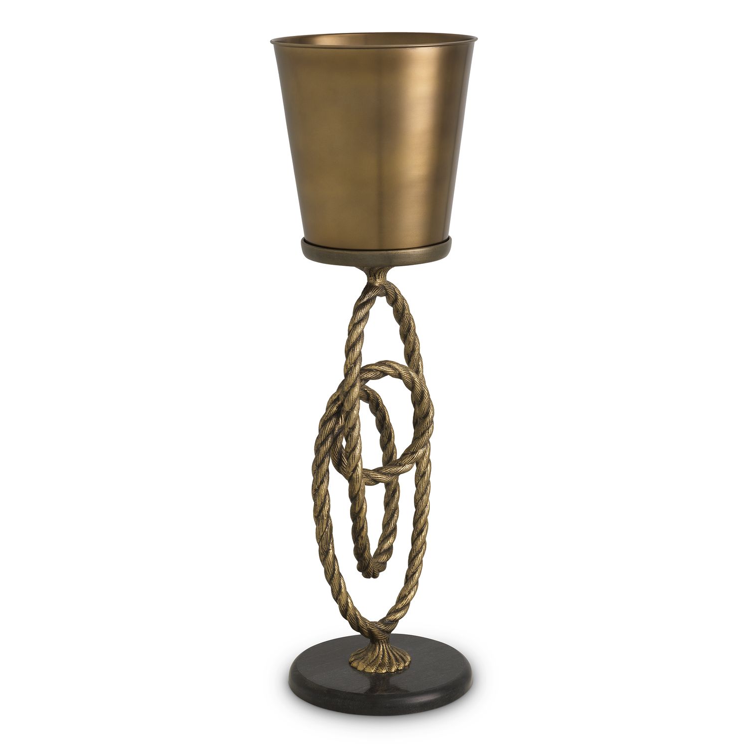 Wine Cooler Corwyn on stand antique brass finish