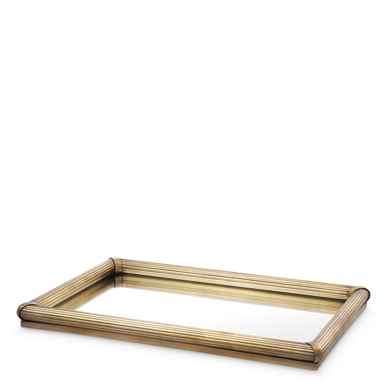 Tray Lenora vintage brass finish