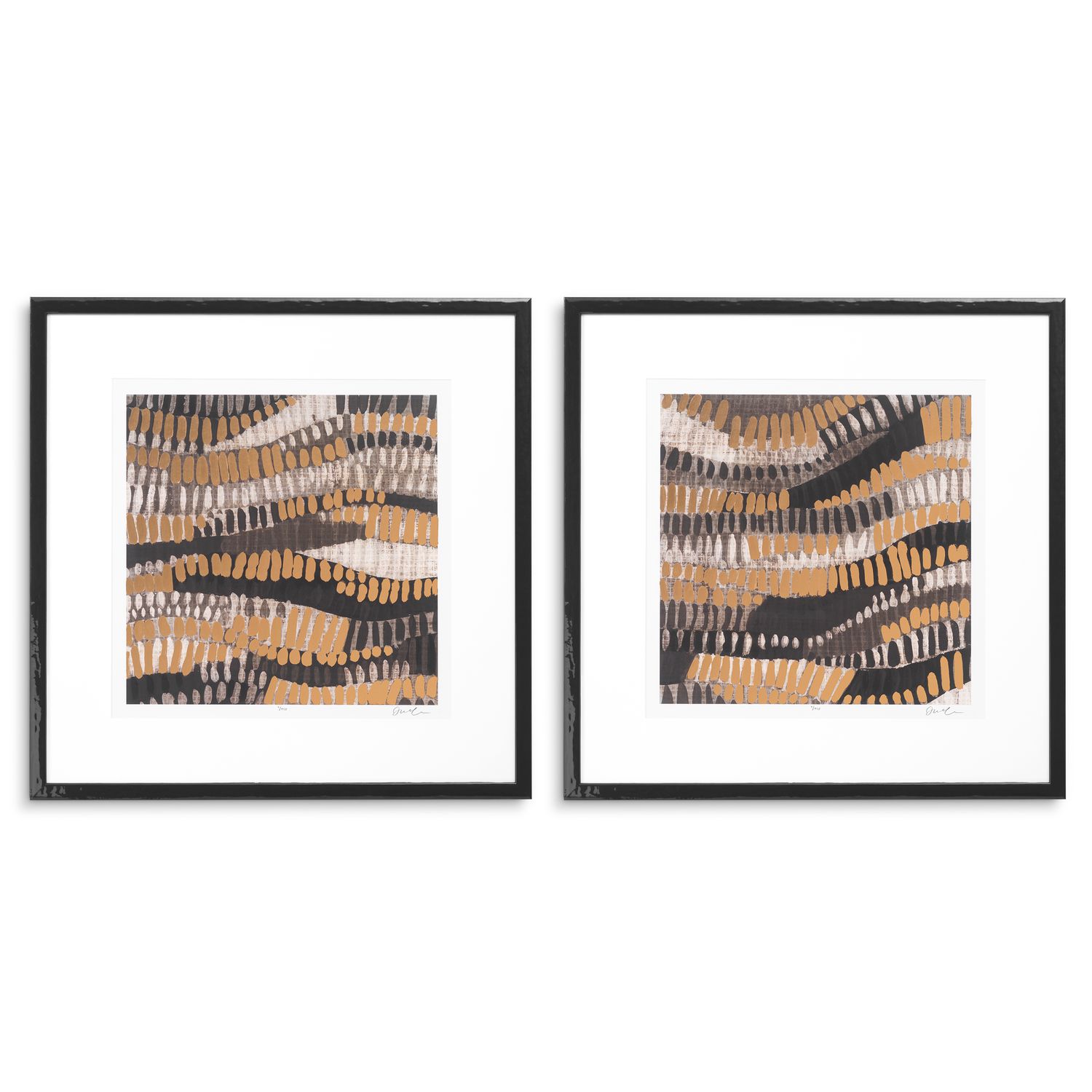 Print Metallic Undulation by June Erica Vess set of 2