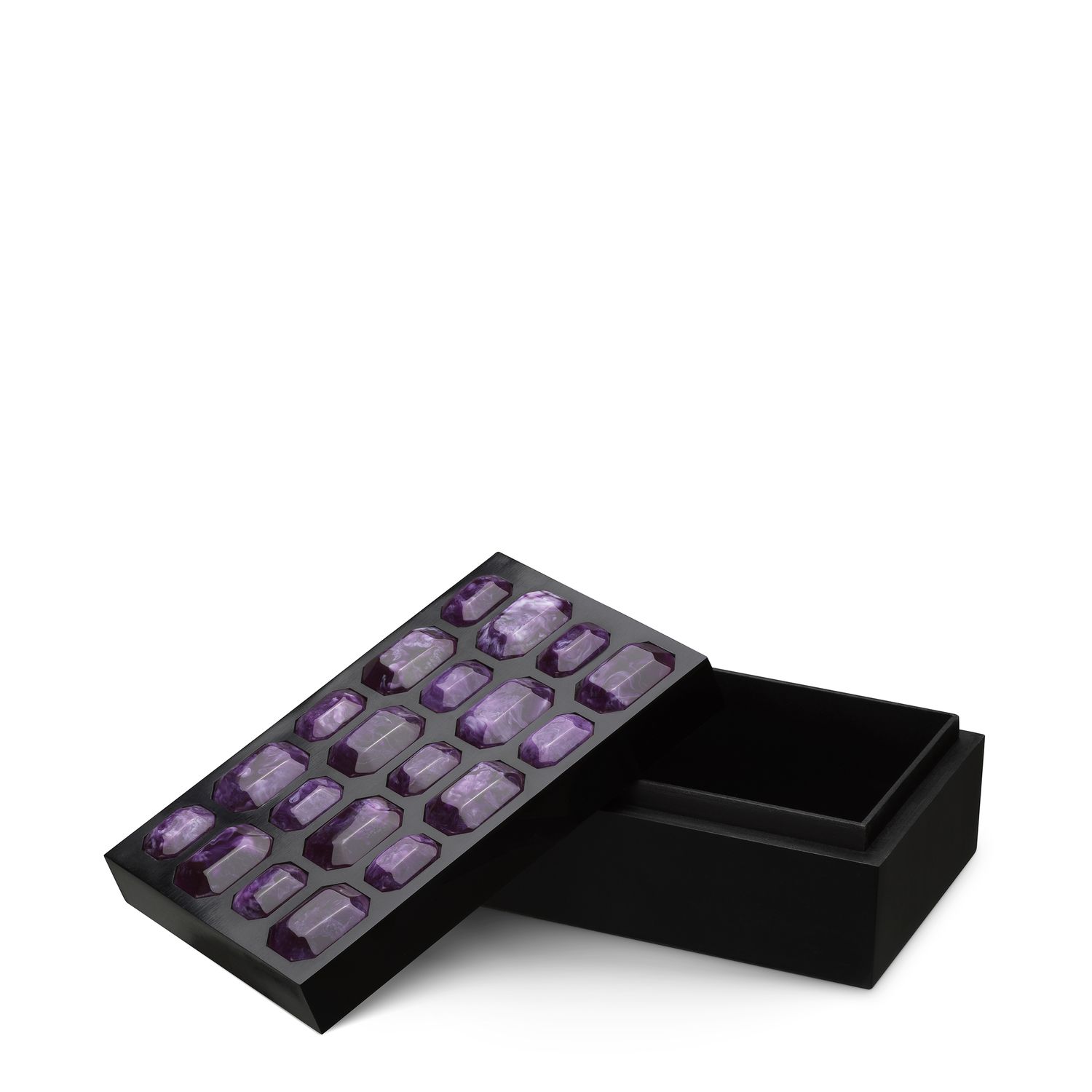 Box Lucida S faux amethyst