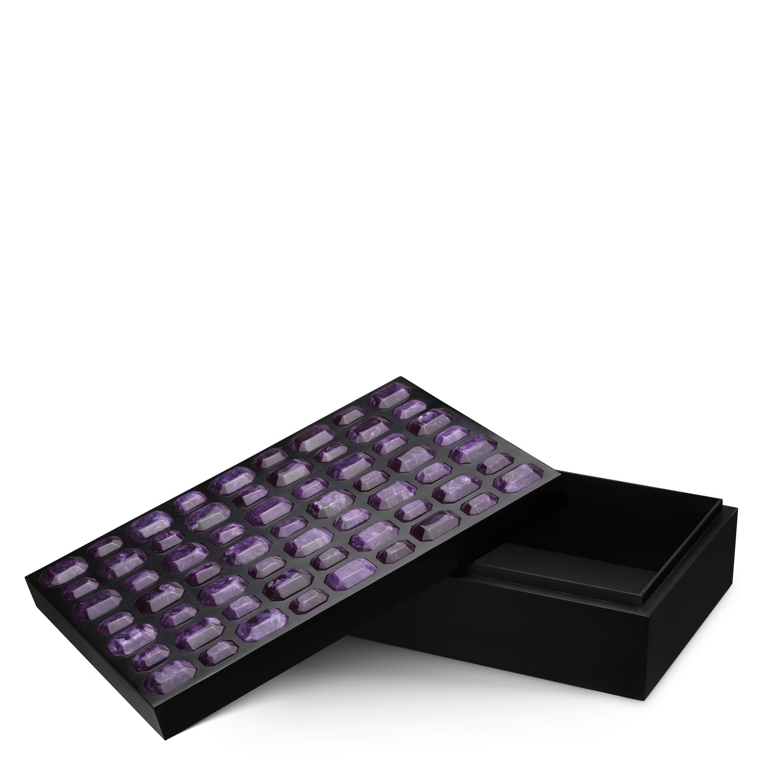 Box Lucida L faux amethyst