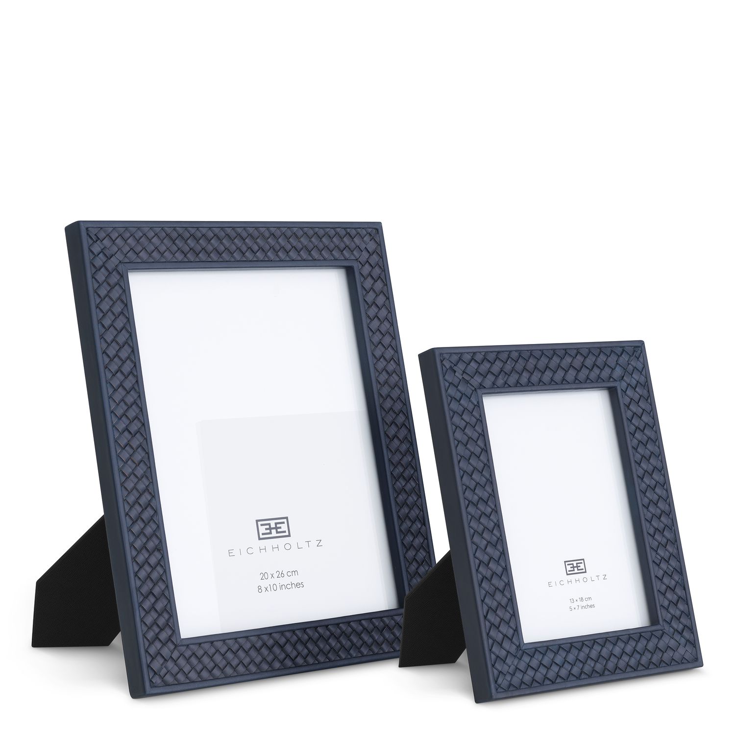 Picture Frame Nivo blue leather set of 2