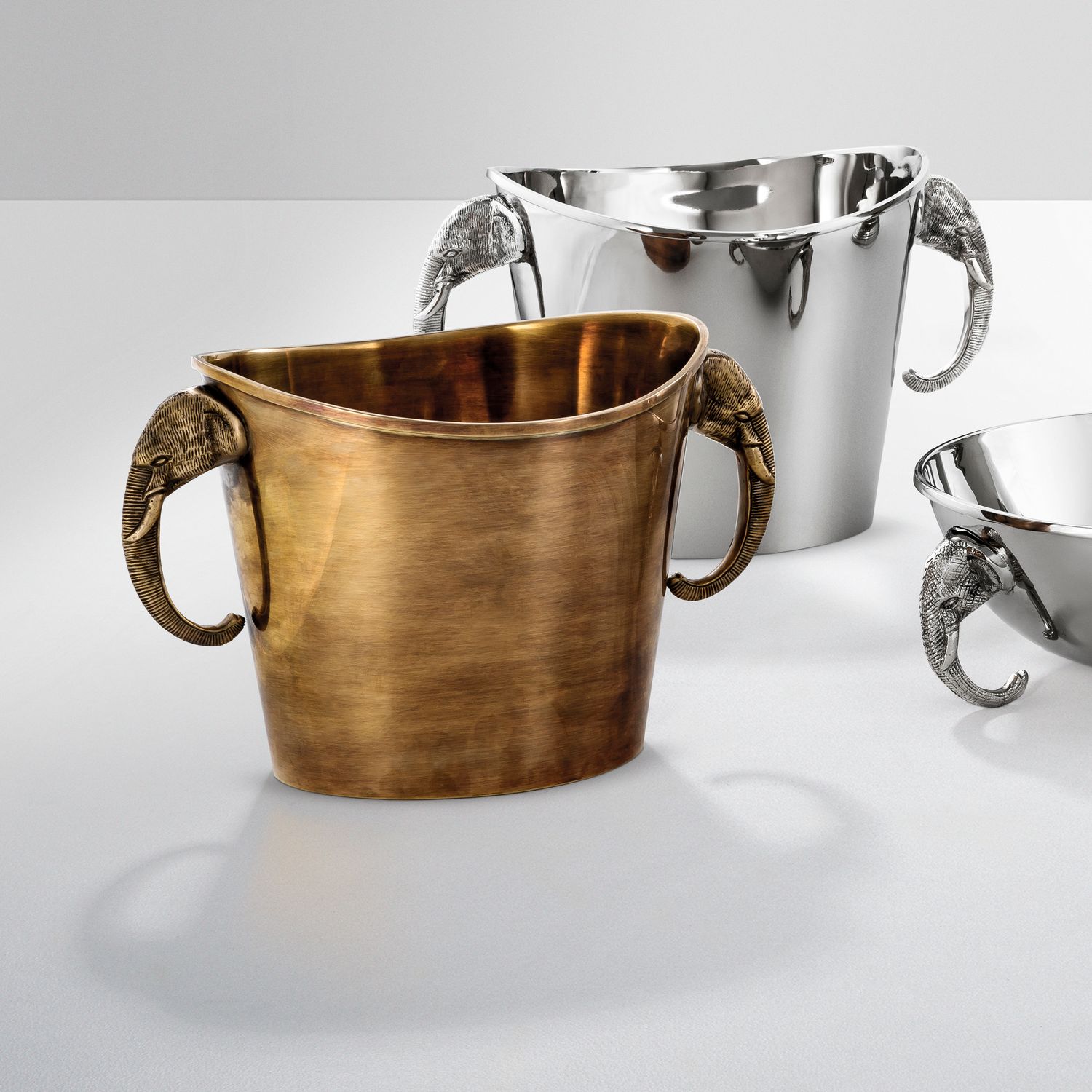 Wine Cooler Maharaja vintage brass finish
