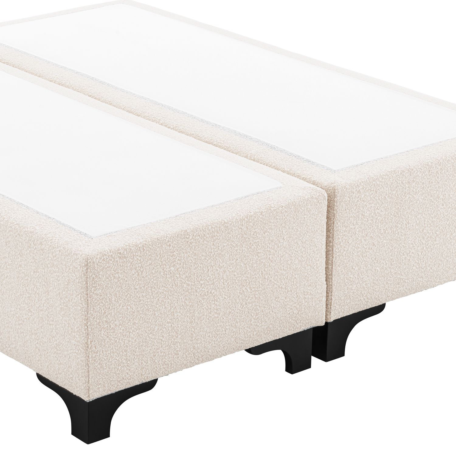 Bed Set Mavone bouclé cream 180 x 210 cm