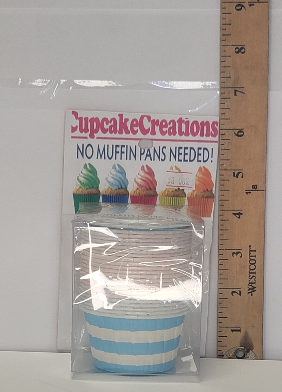 Cupcake Baking Cups Blue &amp; White