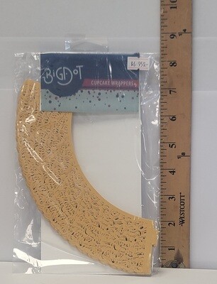 Cup Cake Wrappers Gold-2 18pk