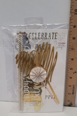 Heart Cake Topper Gold-2