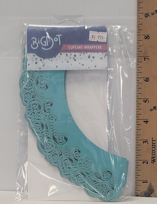 Cup Cake Wrappers Blue-1 18pk