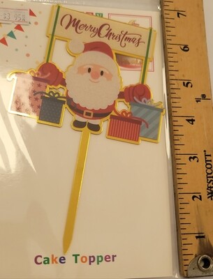 Christmas Cake Toppers- Santa&amp; Merry Christmas