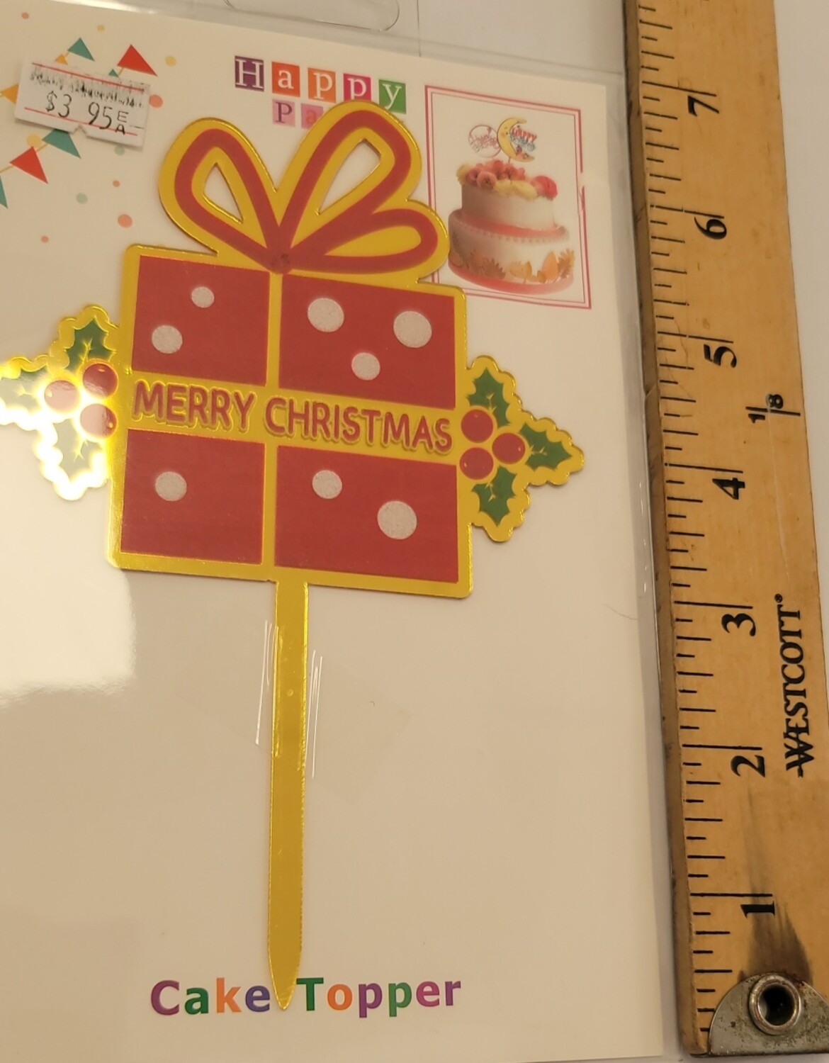 Christmas Cake Topper- Gifts &amp; Merry Christmas