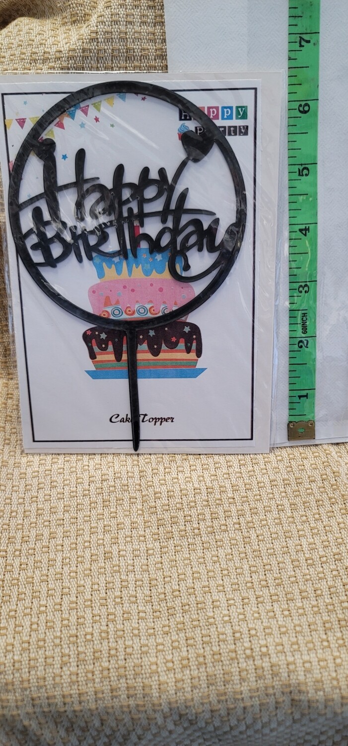 Happy Birthday Circle topper