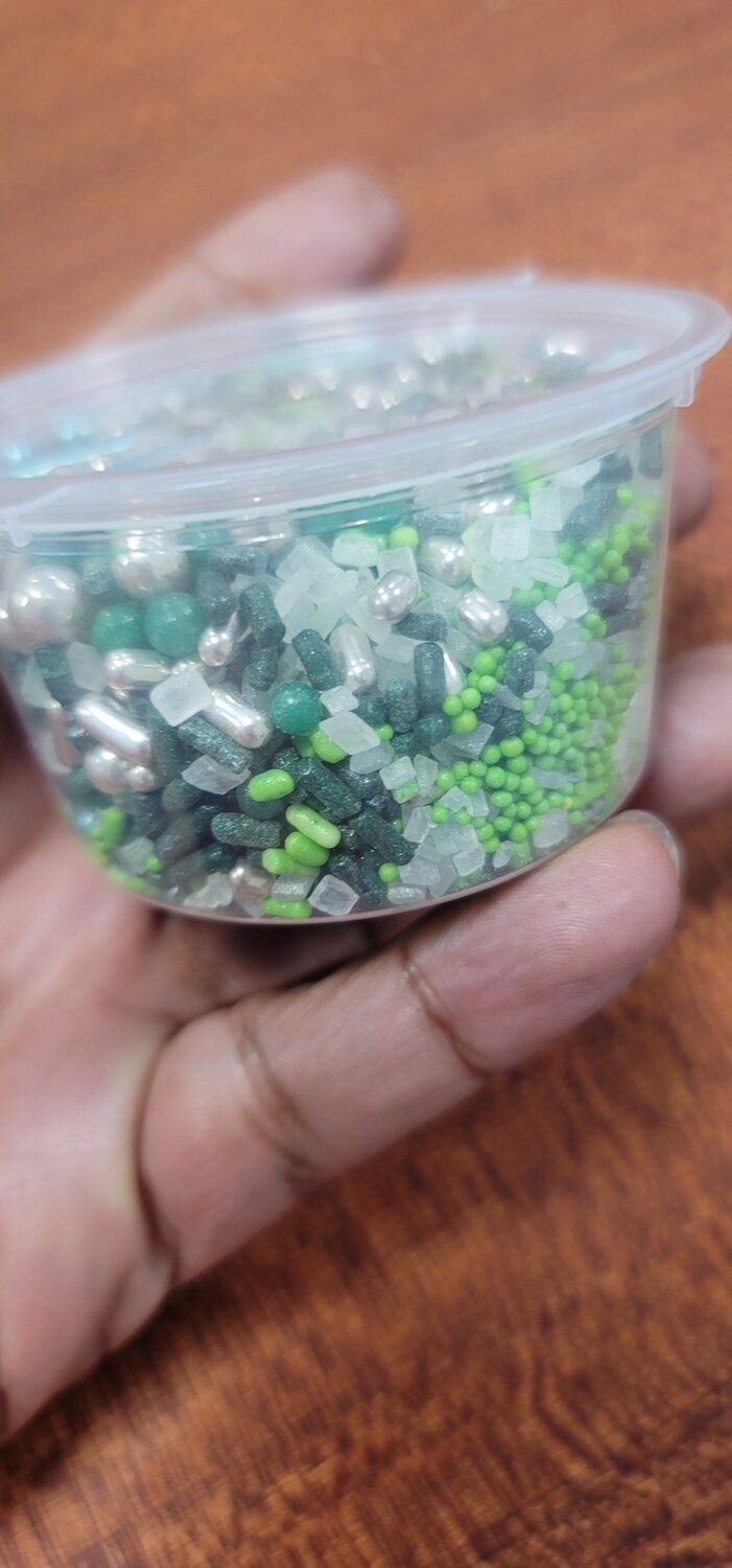 Custom Sprinkles- Green Holiday #24
