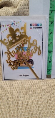 Happy Birthday Crown topper