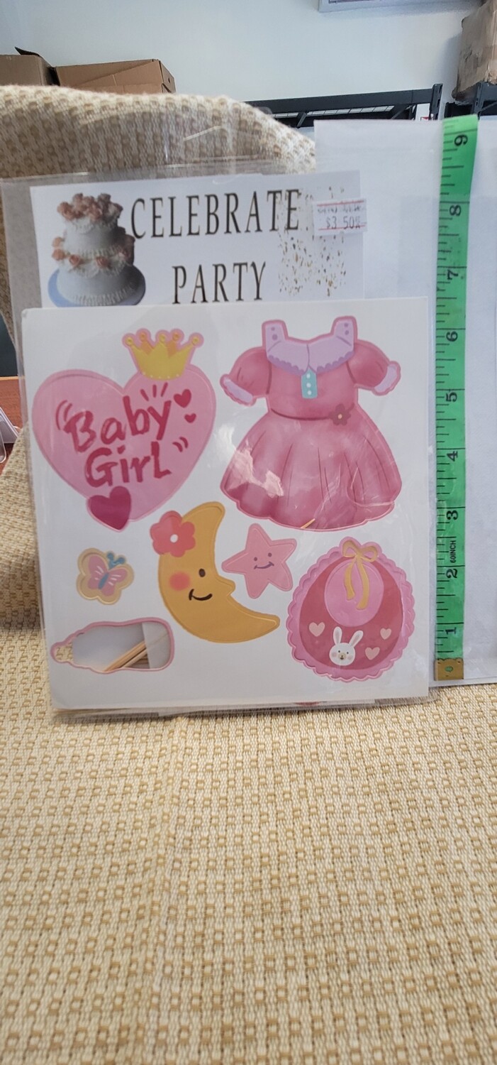 It&#39;s a Girl Cake Topper package