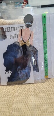 Lady Silhouette Cake Topper- Black