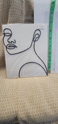 Profile Faces Cake Toppers- Frontal in black