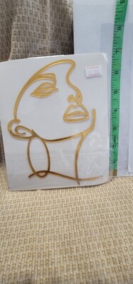 Profile Face Cake Toppers- Frontal in Gold