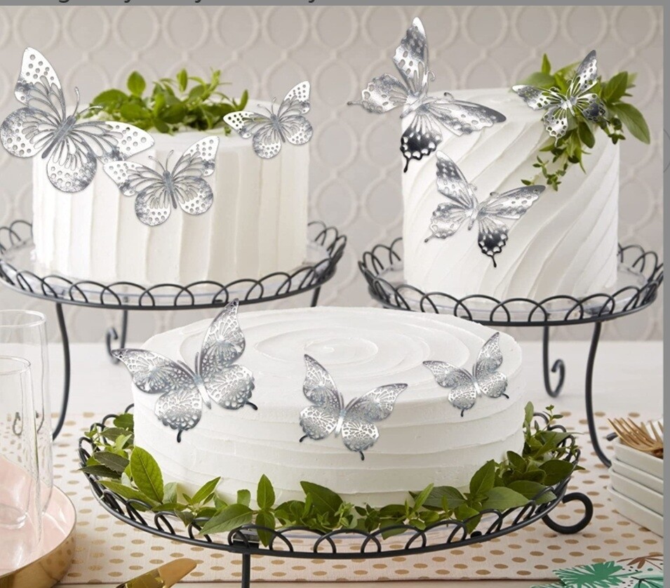 3D Butterfly - Silver