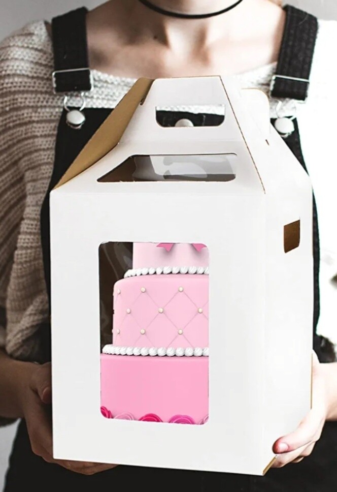 Tall Cake Box 10x10x12 white