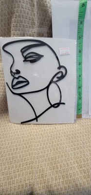 Profile Face Cake Toppers- side with hoop earrings