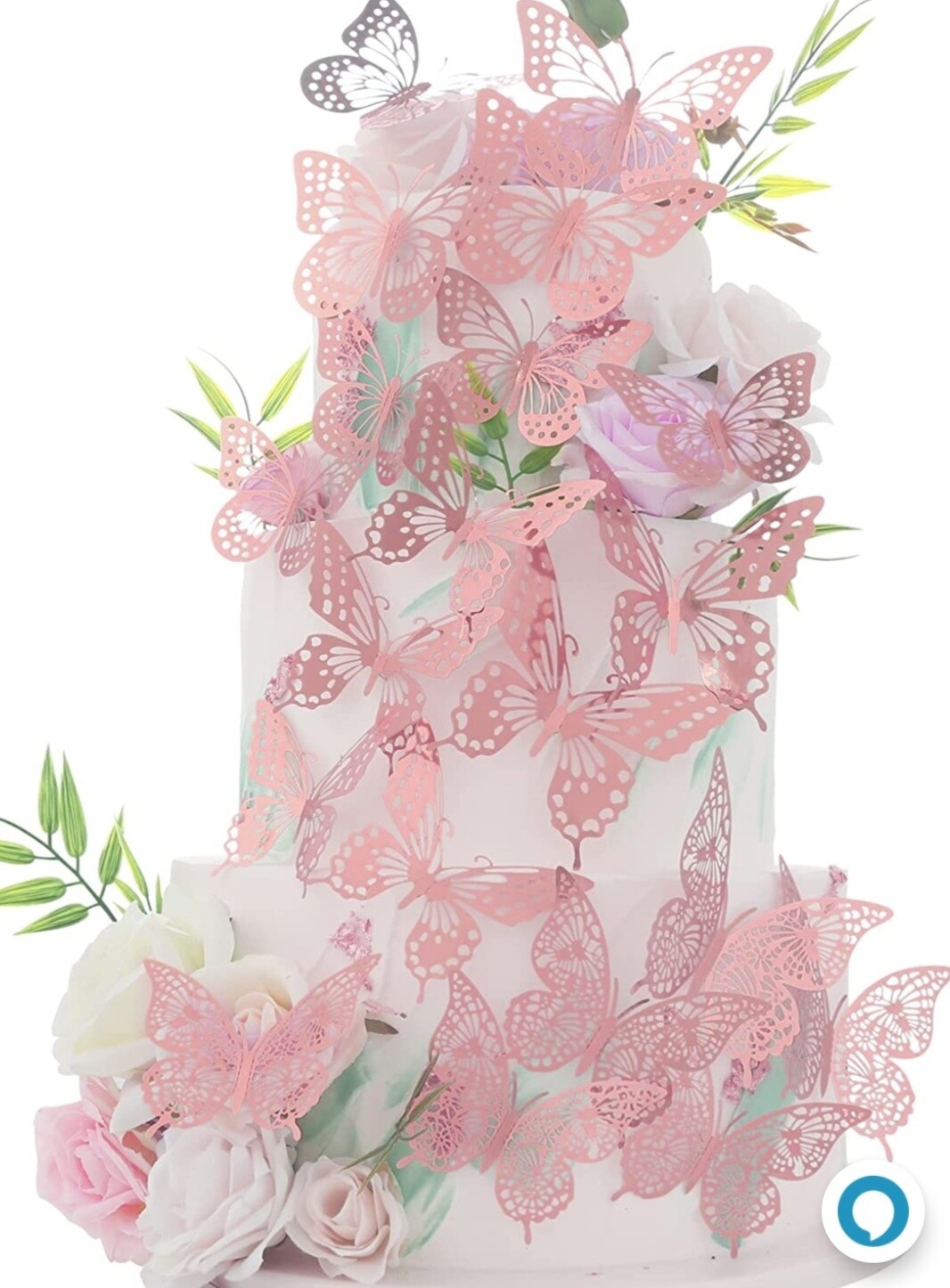 3-D Buttrrflies - Rose Gold