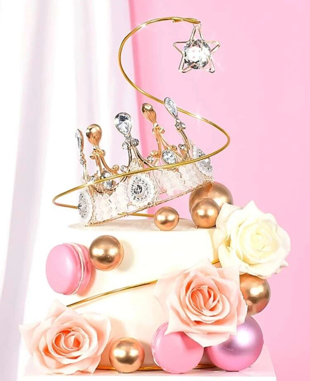 Cake Wrap- Gold w/ gem