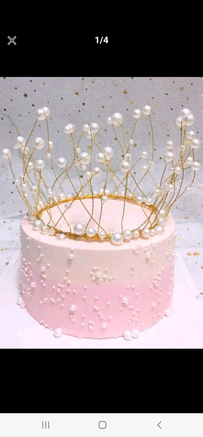 Faux Pearl Crown