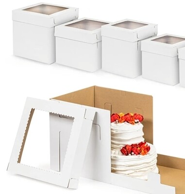 Tall Cake Box 8x8x10 white