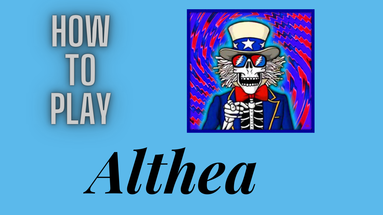 How to Play - &quot;Althea&quot; - all chords + &quot;claw&quot; technique - Grateful Dead- Alpine Valley 1989
