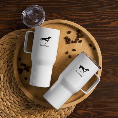 Reisebecher mit Henkel &quot;Dackelmama&quot;
