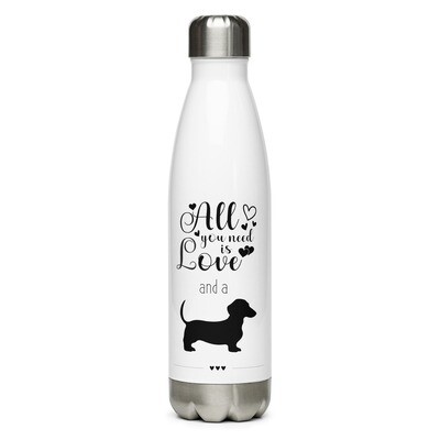 Trinkflasche &quot;All you need is love and a Dackel&quot;