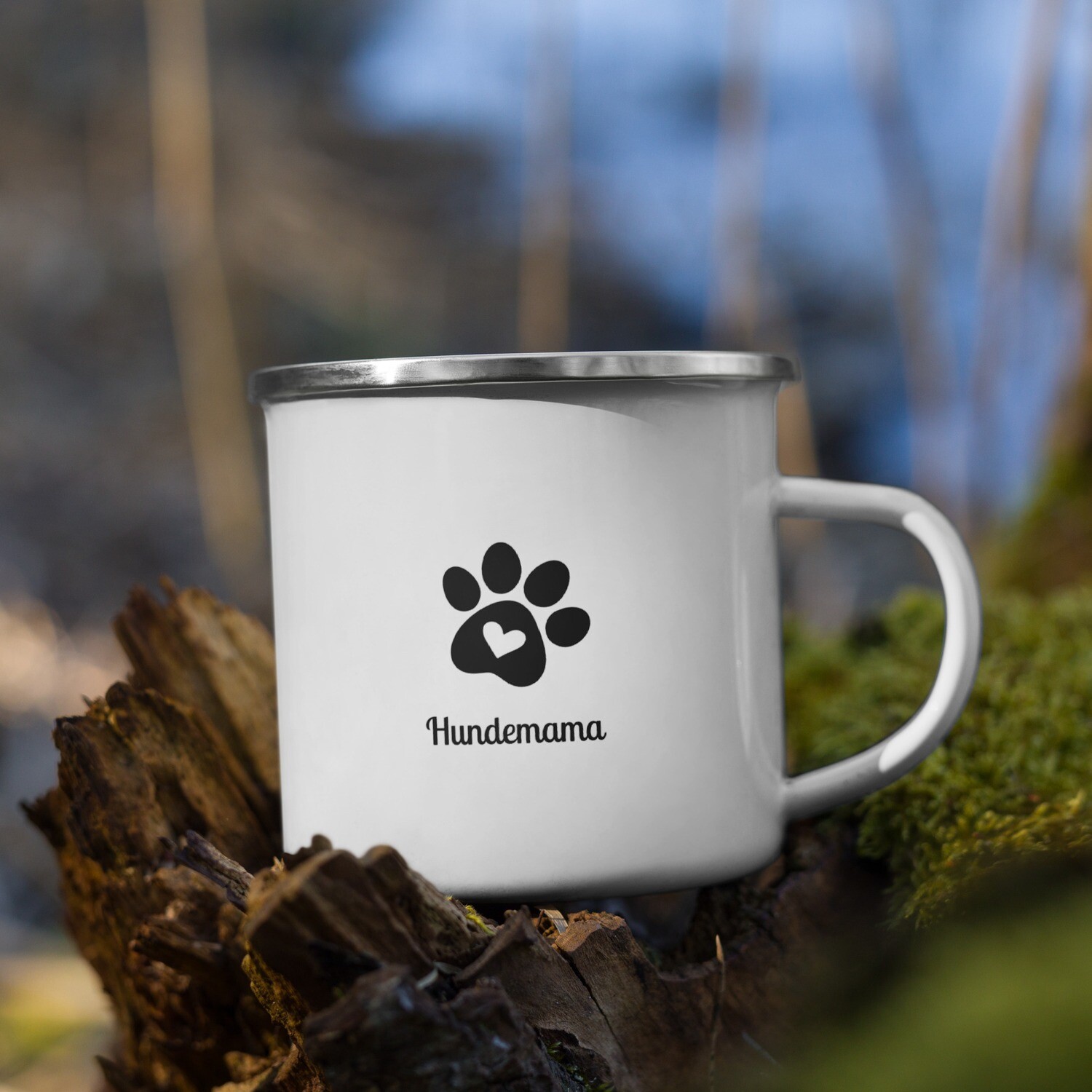 Emaille-Tasse &quot;Hundemama&quot;