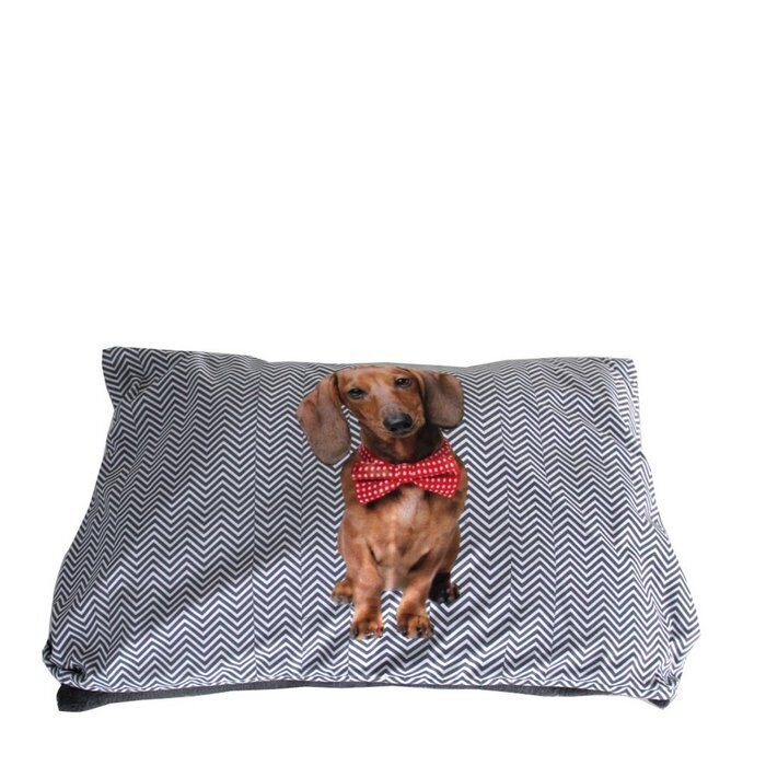 Hundebett mit Dackelmotiv