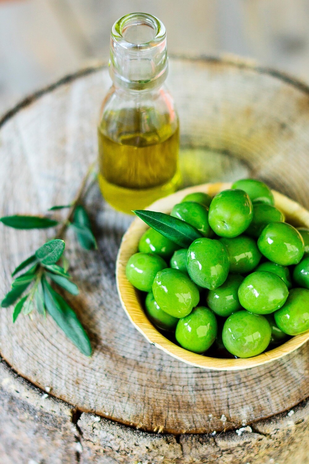 Olive verde in salamoia