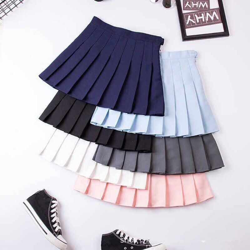 Pleated Short Skirts