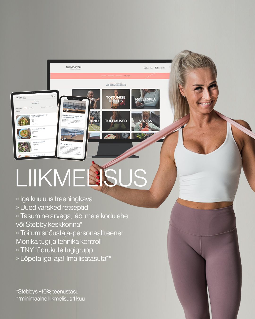 LIIKMELISUS!  – toitumine &amp; treeningud rakenduses