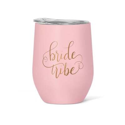 16 oz. Bride Tribe Stainless Steel Wine & Coffee Tumbler (Pink)