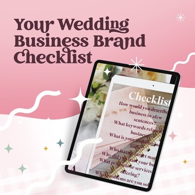 Your Wedding Business Brand Checklist